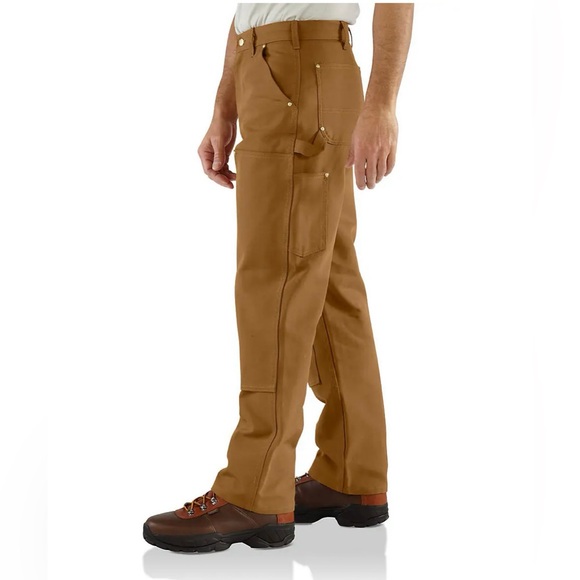 Men's Carhartt Brown Loose Fit Firm Duck Double-Front Utility Work Pant size 36 - Picture 4 of 16